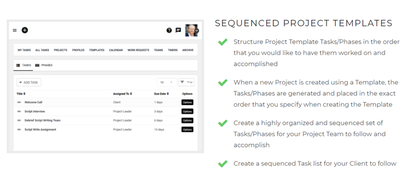SuiteDash project management feature