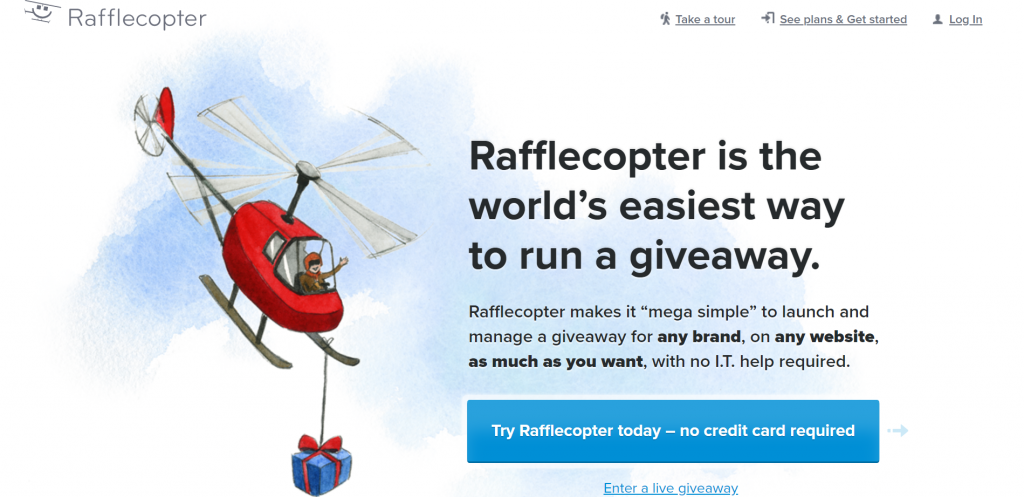 Rafflecopter homepage