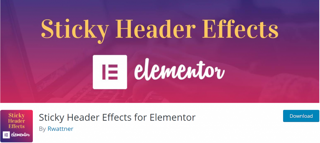 Sticky Header Effects for Elementor banner