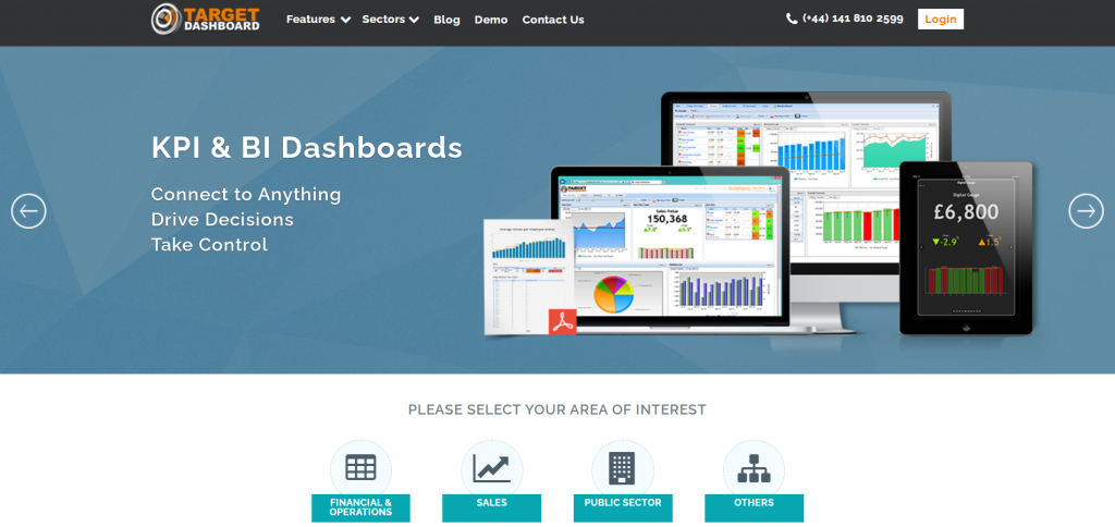 Target Dashboard homepage