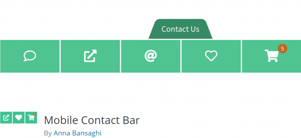 Mobile Contact Bar banner