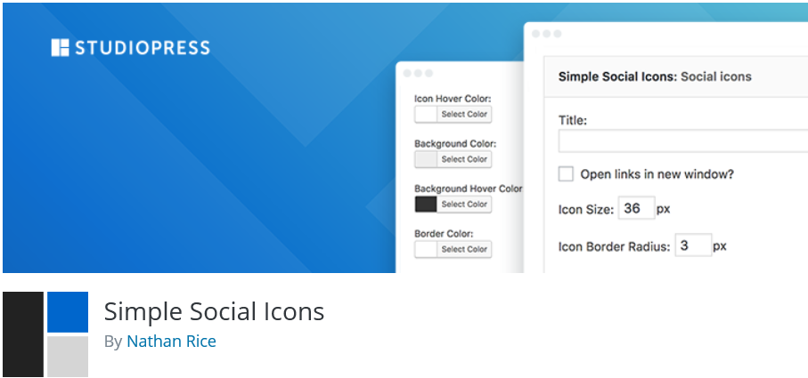 Simple Social Icons banner