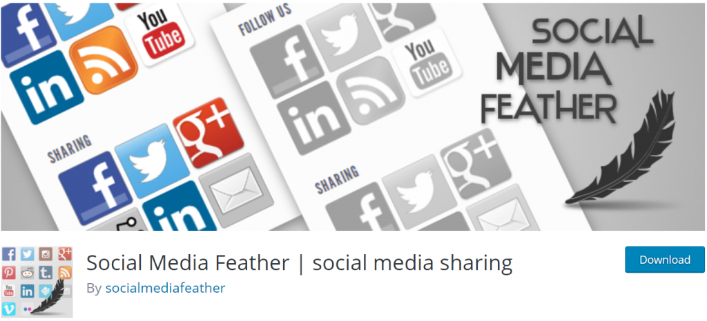 Social Media Feather banner