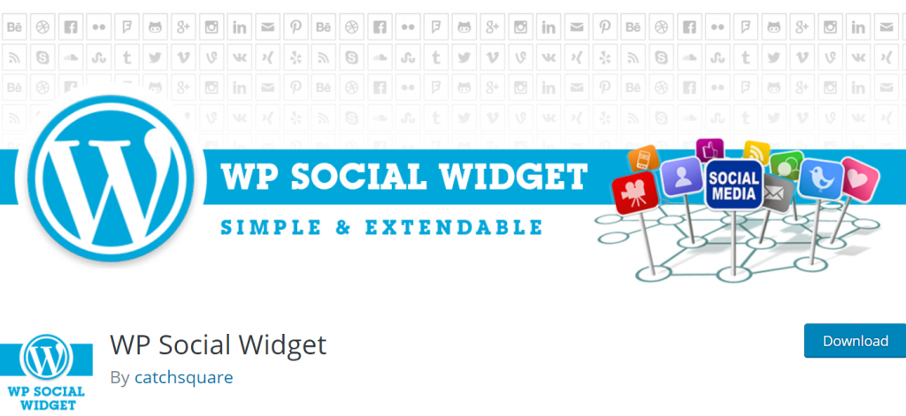 WP Social Widget banner