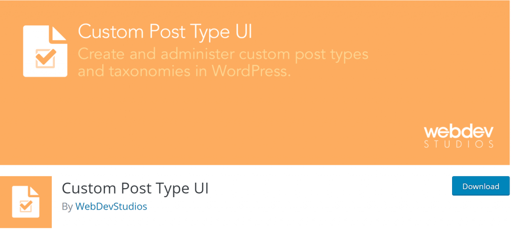 Custom Post Type UI banner 