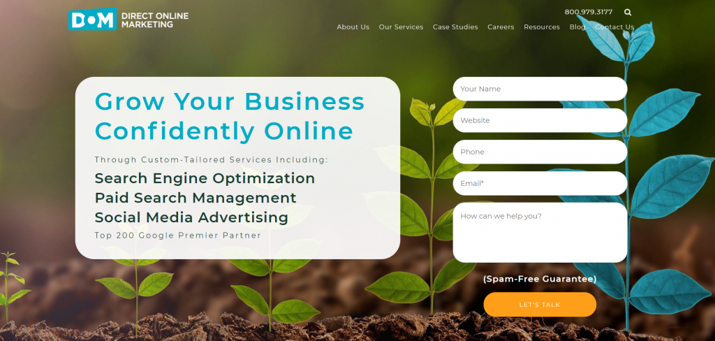 Direct Online Marketing homepage