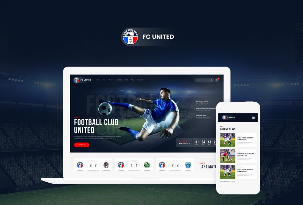 FC United football theme website