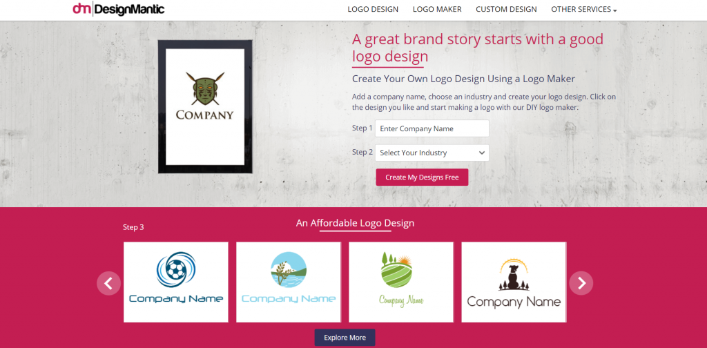 DesignMantic homepage