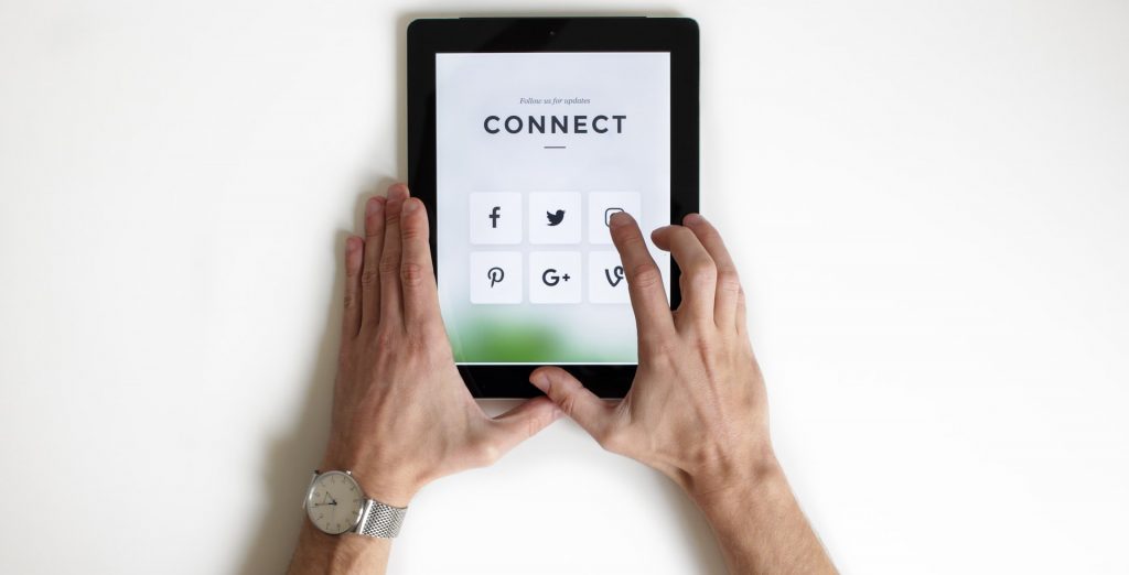 Social Media on Tablet