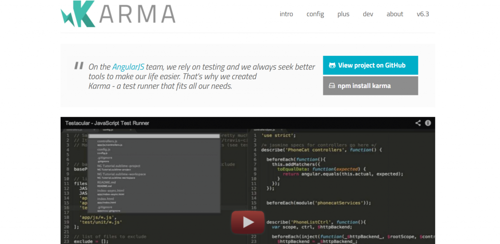 Karma homepage